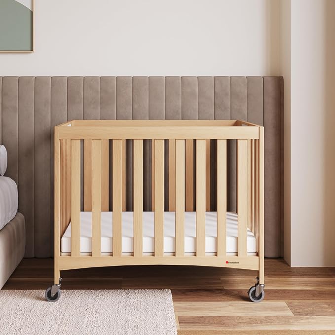 Foundations Compact Travel Sleeper Folding Hotel Crib and Sheet Bundle - Image 2