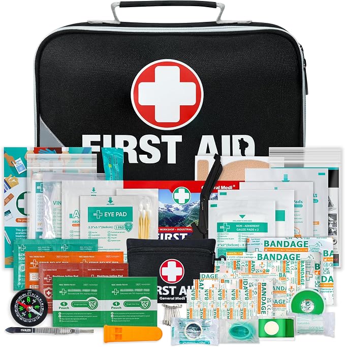 General Medi 2-in-1 First Aid Kit + 43 Piece Mini First Aid Kit -Includes Ice by GeneralMedi