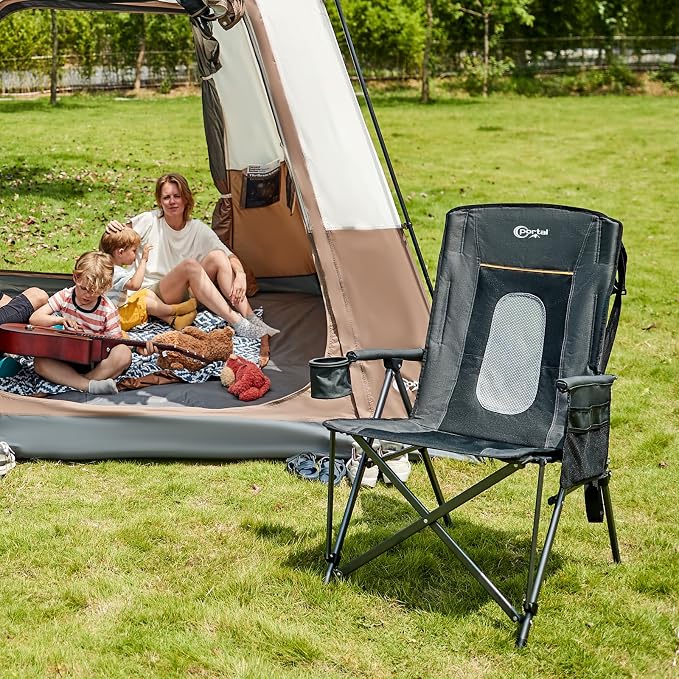 PORTAL Oversized Folding Camping Chair High Back Portable Lawn Chairs - Image 2