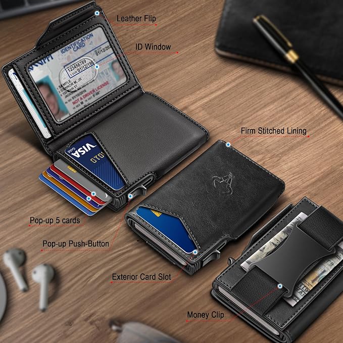 BULLIANT Men Wallet Gift Boxed, Slim Front Pocket Wallet Money Clip Card Holder - Image 2