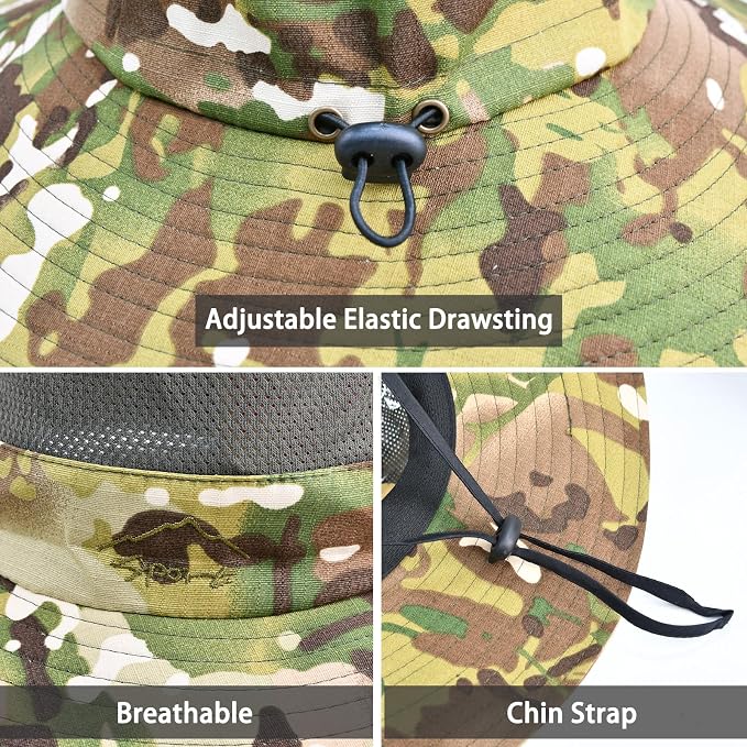 Sun Hats for Men Women Fishing Hat UPF 50+ Breathable Wide Brim Summer UV - Image 2
