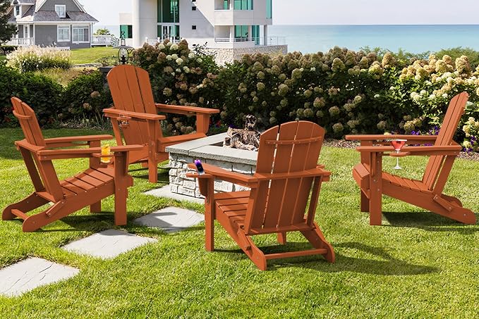 SERWALL Adirondack Chair with Cup Holders - Image 9