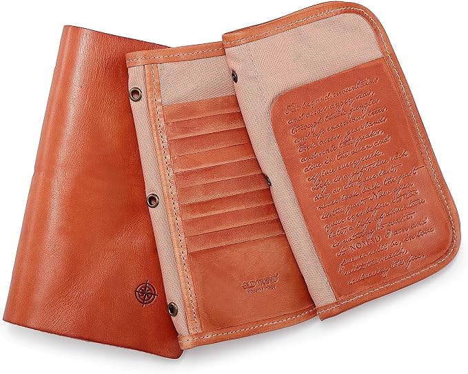 Genuine Leather Nomad Organizer Travel Wallet | Women's Wallet Clutch Passport - Image 9