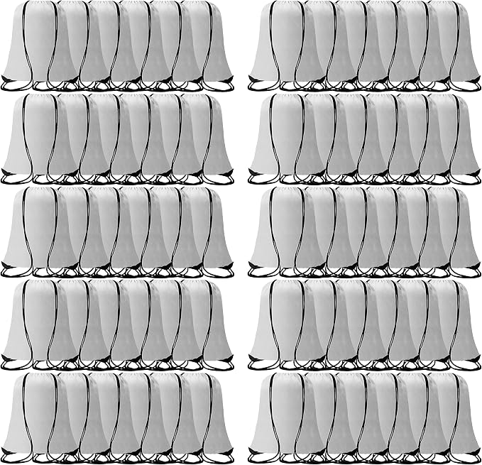 60 Pieces Drawstring Backpack Bags Sports Sackpack Bulk Cinch Gym Bag by Topspeeder