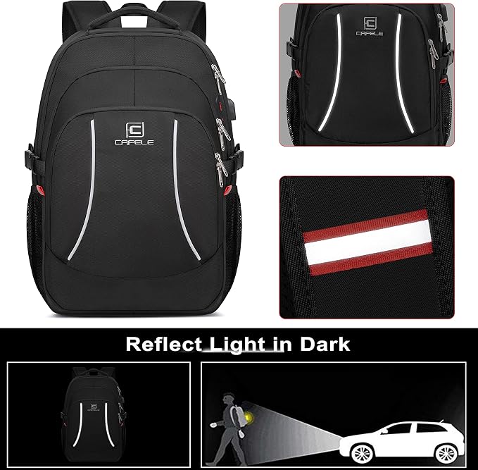 17.3 inch Laptop Backpack, School Bookbag Computer Rucksack - Image 6