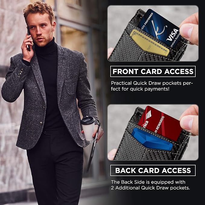 SERMAN BRANDS RFID Blocking Wallet Slim Bifold - Image 4