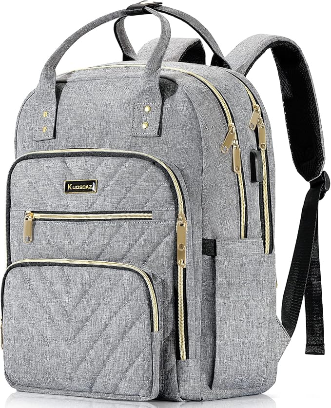 Travel Backpack for Women, 15.6 Inch Work Laptop Backpack, Water Resistant by Kuosdaz