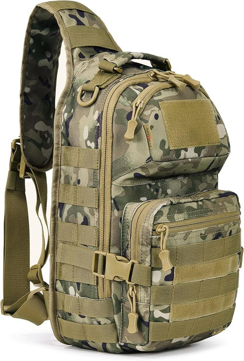 15L Tactical Crossbody Sling Bag | Everyday One Shoulder Backpack Fit 12 Inch by AMHEH