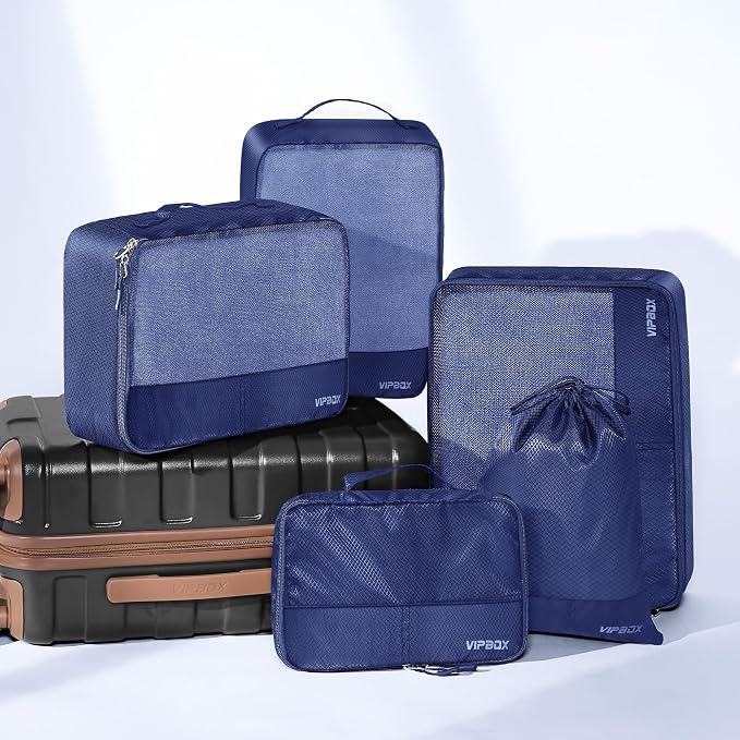 5 Set Packing Cubes Travel for Luggage Durable Suitcases Organizer Bags - Image 7