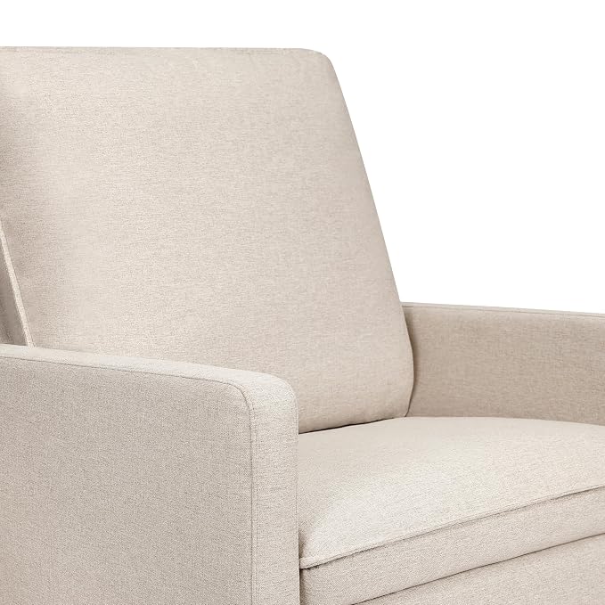 babyletto Cali Pillowback Chair and a Half Glider in Performance Beach Eco-Weave - Image 8