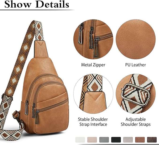 Sling Bag Crossbody Bags for Women Small Cross Body Bag Fanny Packs Chest Sling - Image 5