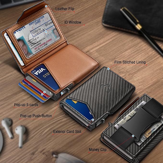 BULLIANT Men Wallet Gift Boxed, Slim Front Pocket Wallet Money Clip Card Holder - Image 2