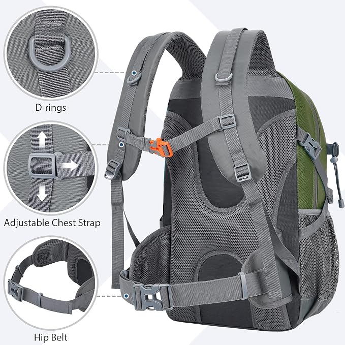 Hiking Backpack 30L Lightweight Travel Daypack Small Day Pack - Image 6