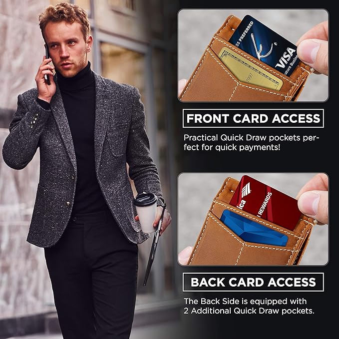 SERMAN BRANDS RFID Blocking Wallet Slim Bifold - Image 4