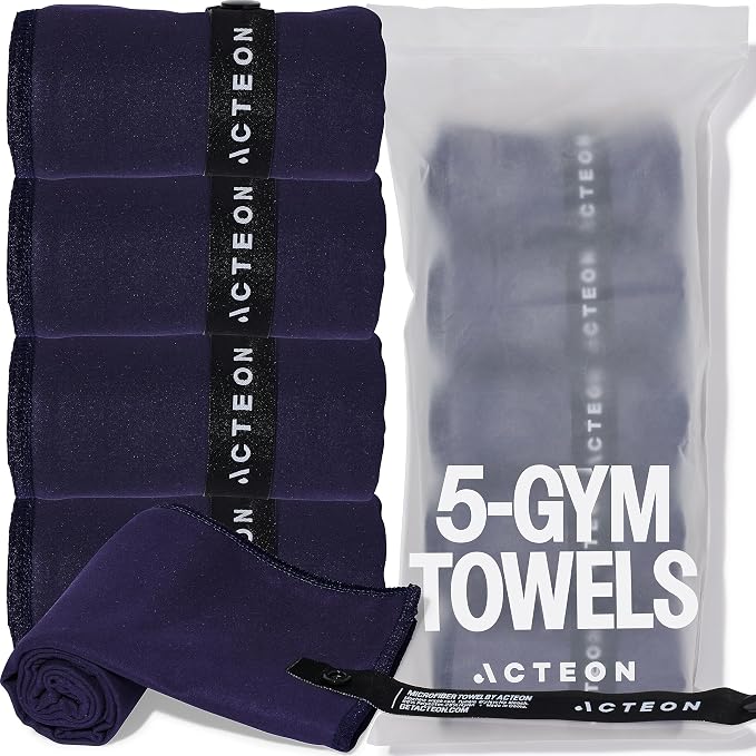 Acteon Microfiber Quick Dry Gym Towel, Fast Drying, Men & Women Workout Towels by Acteon