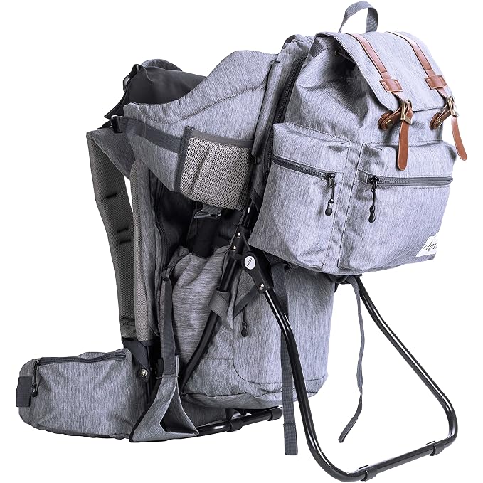 ClevrPlus Urban Explorer Child Carrier Hiking Baby Backpack, Heather Gray - Image 2