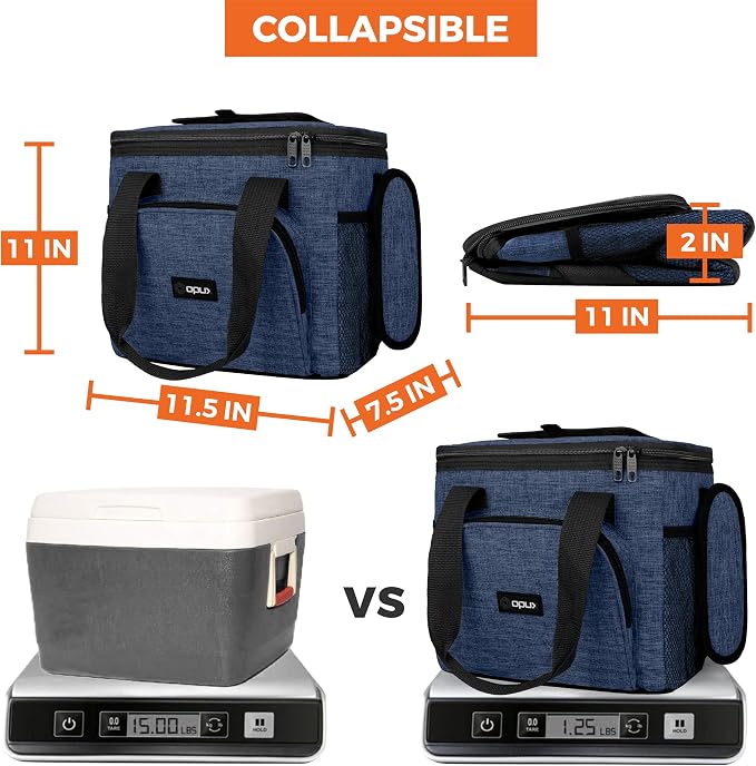 OPUX Soft Cooler Bag, Insulated Collapsible Lunch Cooler Tote - Image 5