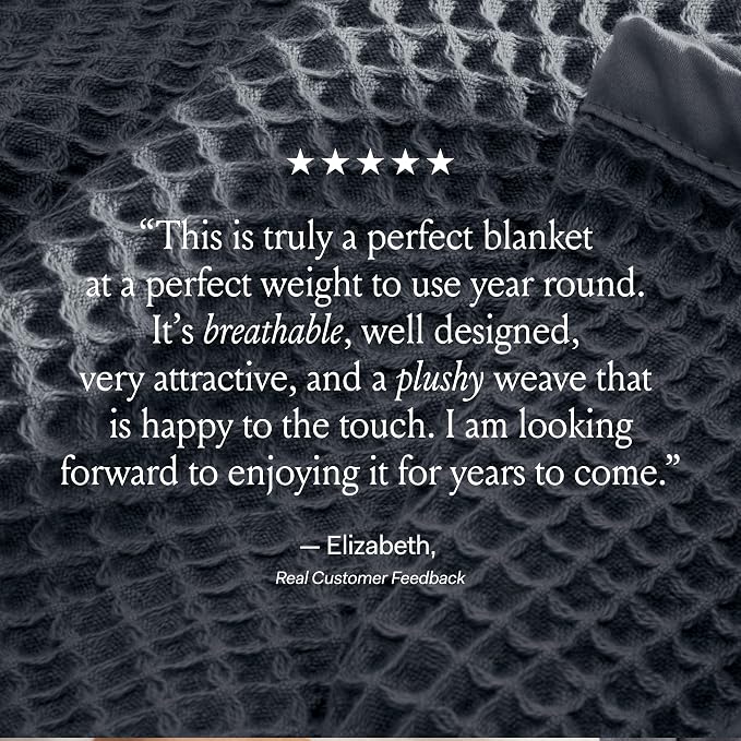 BOLL & BRANCH Waffle Bed Blanket - Image 6