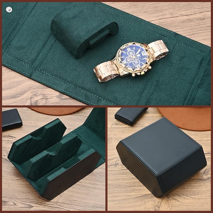 Watch Roll Travel Case for 4 Watchs Storage and Organizer-Secure Storage - Image 2