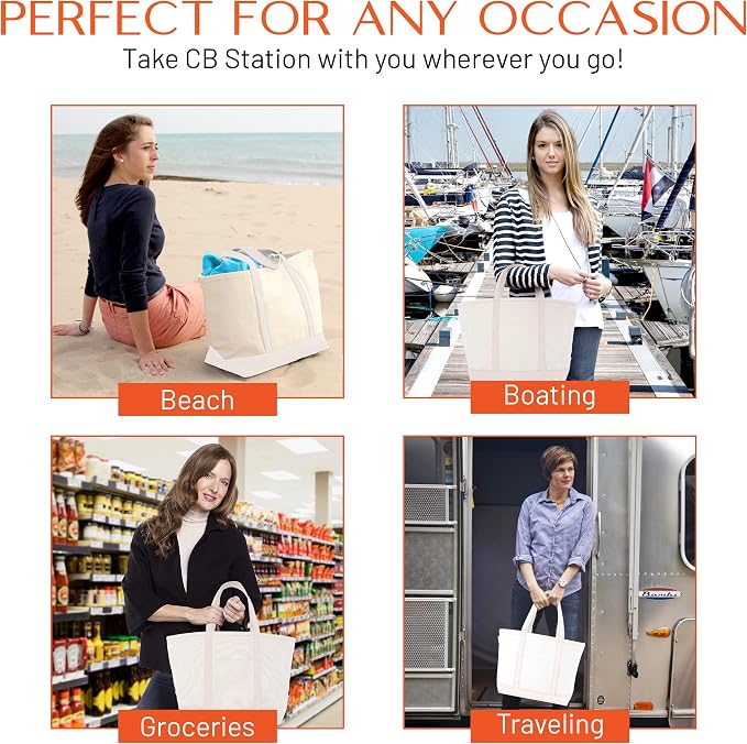 CB STATION Medium Classic Canvas Tote Bag - Image 7