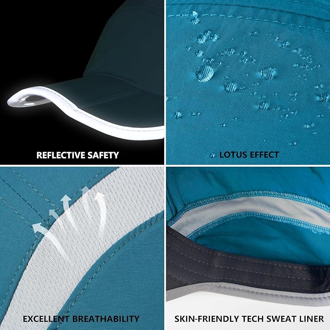 GADIEMKENSD Reflective Folding Outdoor Hat Unstructured Design UPF 50+ Sun - Image 6
