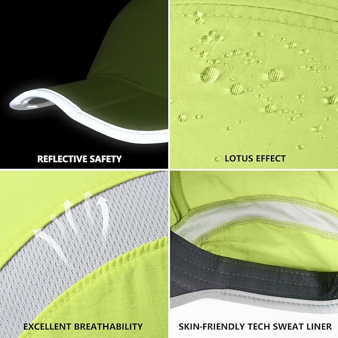 GADIEMKENSD Reflective Folding Outdoor Hat Unstructured Design UPF 50+ Sun - Image 6