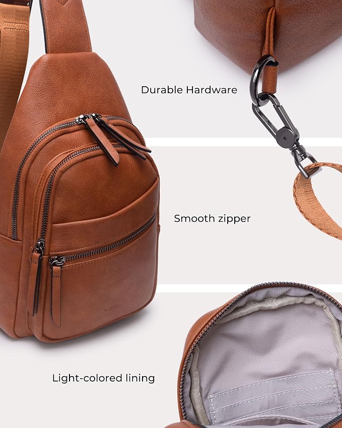Alldaily Large Sling Bag for Women Crossbody Purse Leather Fashionable Trendy - Image 5