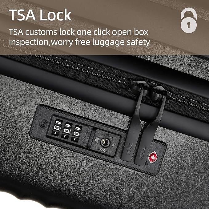 20 Inch Carry on Luggage, Airline Approved 22x14x9 Hard Shell Carry on Suitcase - Image 2