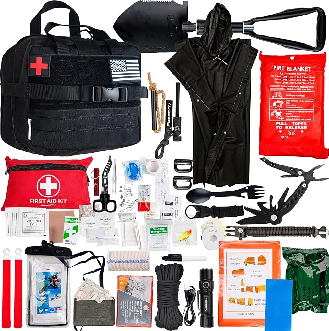 Emergency Survival Kit with First Aid Gears and Supplies by Azzcony