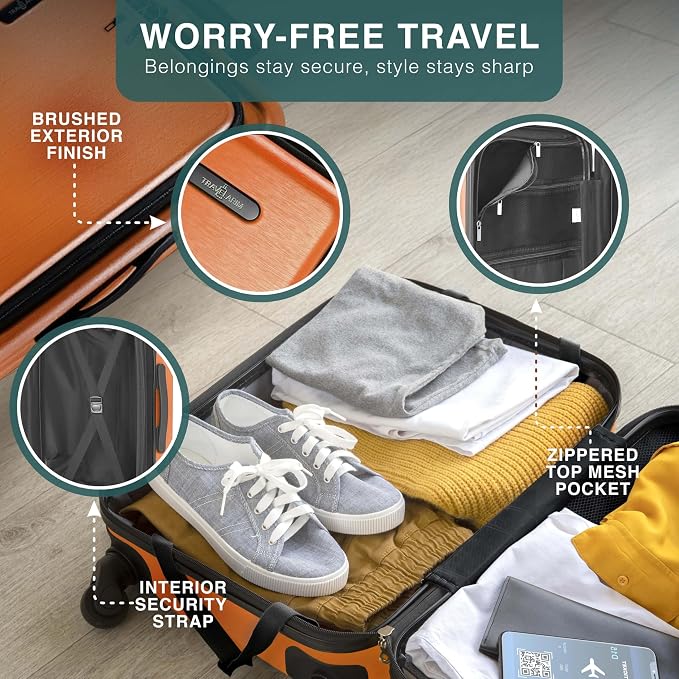 28 Inch Luggage with Spinner Wheels, Hard Shell Suitcase with TSA Locks - Image 3