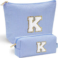 YOOLIFE Initial Makeup Bag |Teen Girl Gifts Trendy Stuff by YOOLIFE