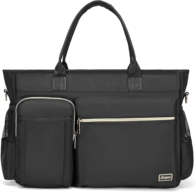 Laptop Tote Bag, Middle Size Computer Messenger Teacher Bag by Rabjen