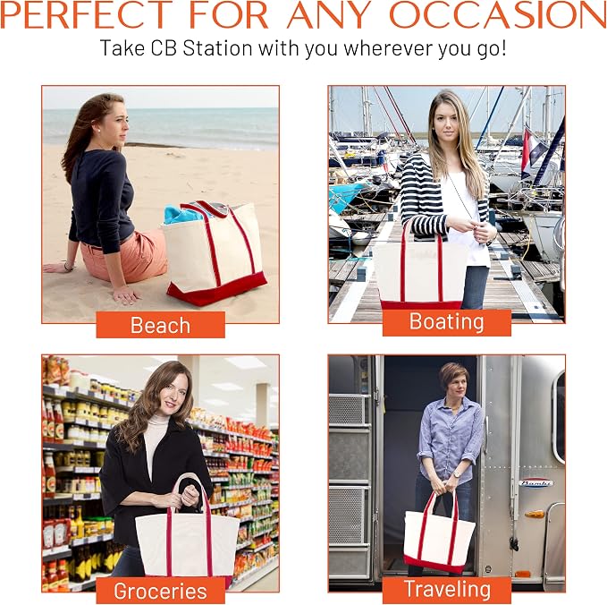 CB STATION Medium Classic Canvas Tote Bag - Image 7