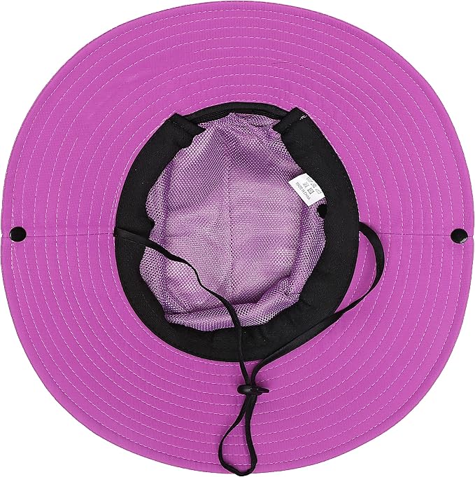 Womens Summer Sun Hat Beach Hat Wide Brim Outdoor UV Protection Hat Foldable - Image 6