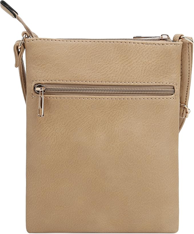 DELUXITY | Crossbody Purse Bag | Functional Multi Pocket Double Zipper Purse | - Image 2