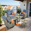 HOOOWOOO Patio Furniture Set, 5 Pieces Outdoor Conversation Set, All Weather by DesignforBetterLife
