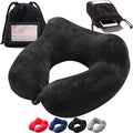 Inflatable Travel Neck Pillow: Extra-Soft, Cushion. by Outdoorwares+Hut