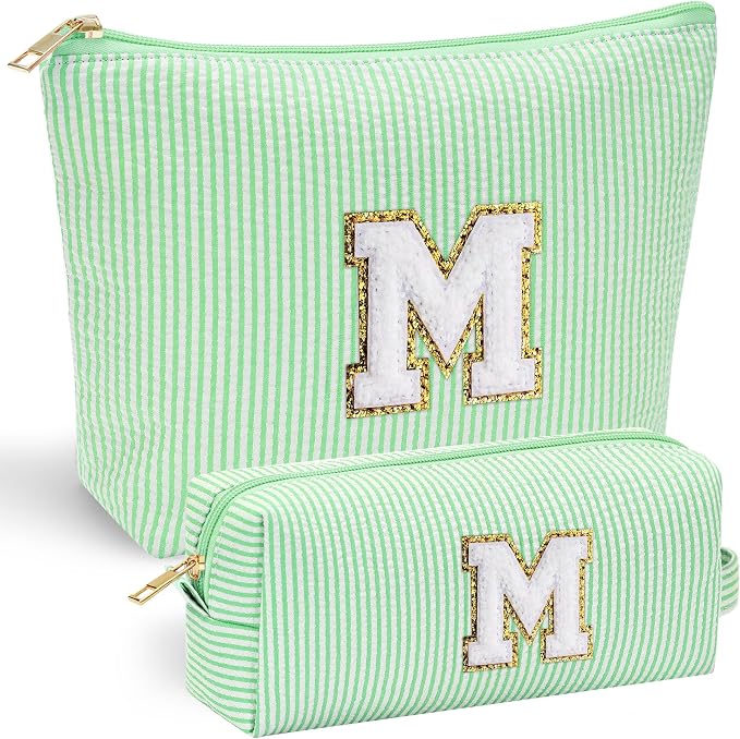 YOOLIFE Initial Makeup Bag for Women Girls by YOOLIFE