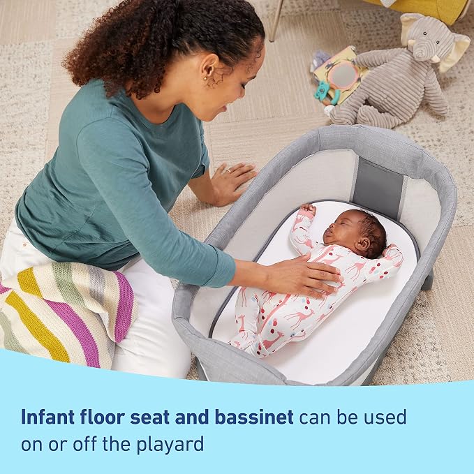 Graco Pack ’n Play Sit ’N Grow Playard, Portable Infant Bassinet, Adjustable - Image 4