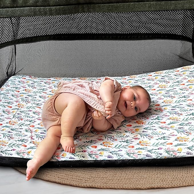 Quiggly Travel Crib Sheets for Guava Lotus, 2 Pack Organic Cotton Jersey Knit - Image 6