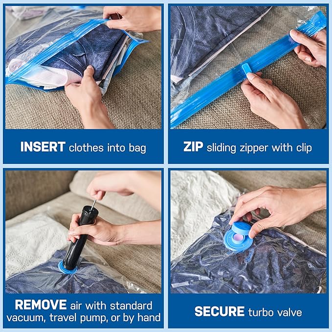 6 Pack Large Vacuum Storage Bags - Image 7