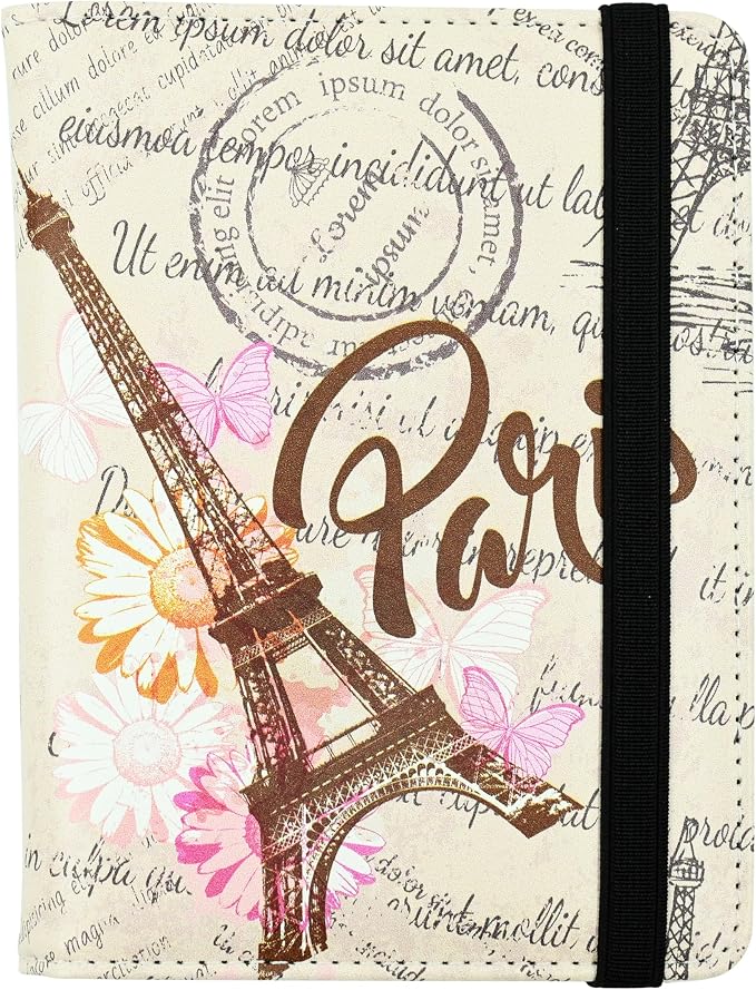 Eiffel Tower Passport Holder for Women and Men PU Leather Passport Cover for by bassyilCustomizedforlife