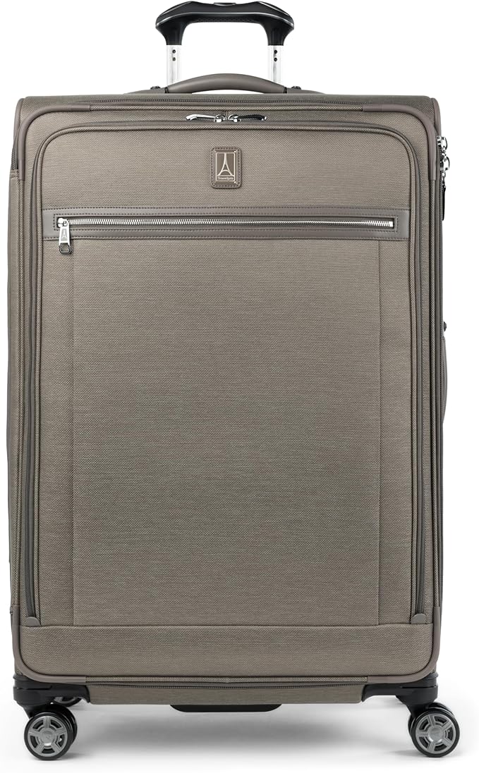 Travelpro Platinum Elite Softside Expandable Checked Luggage, 8 Wheel Spinner by Travelpro