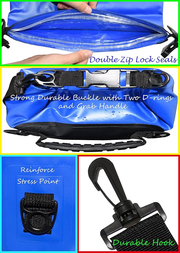 Freegrace Waterproof Dry Bags Set of 3 Dry Bag - Image 3