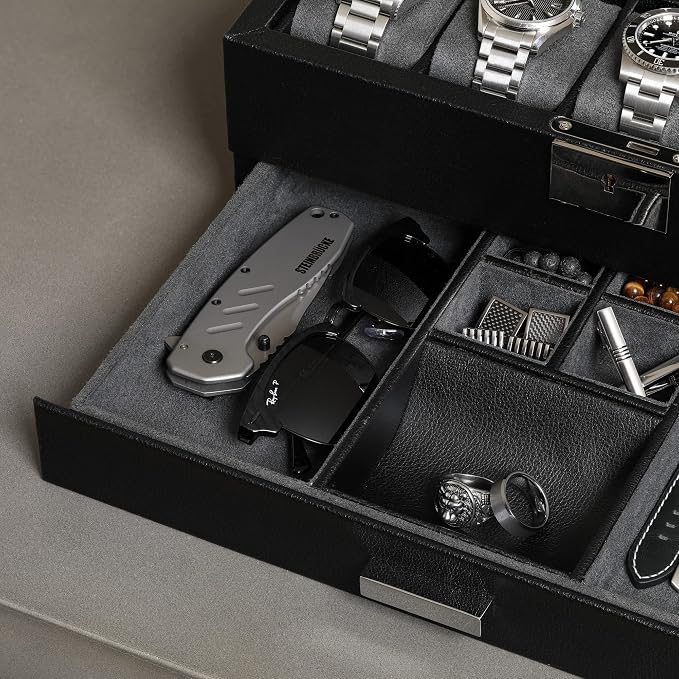 ROTHWELL 10-Slot Watch Box in Leather - Image 6