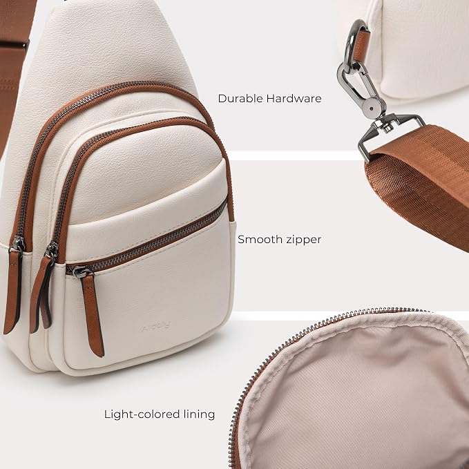 Alldaily Large Sling Bag for Women Crossbody Purse Leather Fashionable Trendy - Image 5