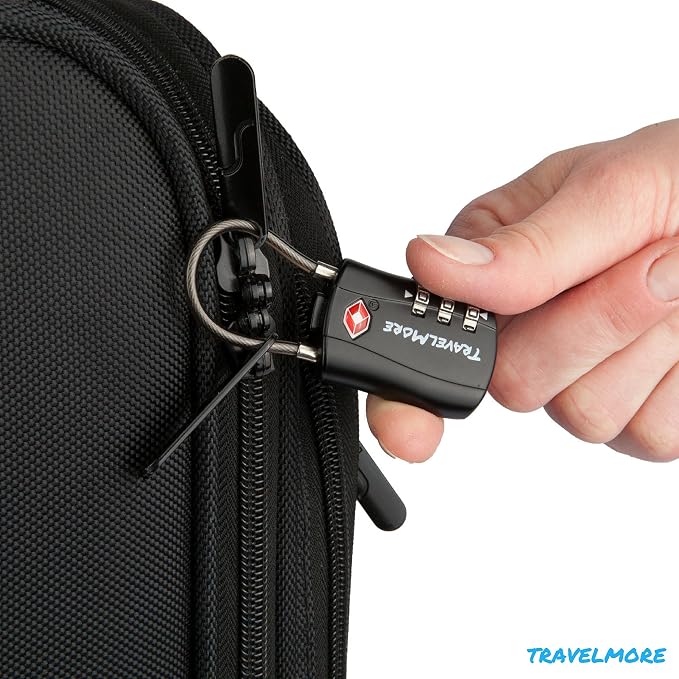 4 Pack TSA Approved Travel Combination Cable Luggage Locks - Image 7