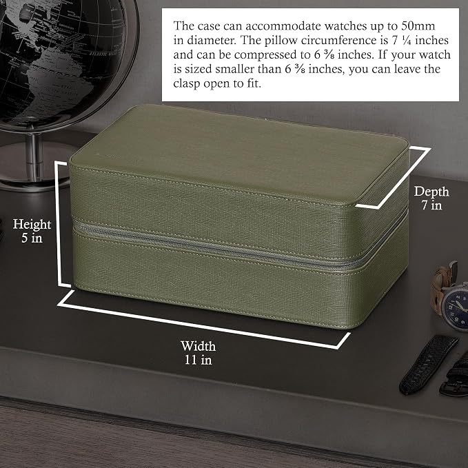 ROTHWELL 8 Watch Travel Case Storage Organizer - Image 3