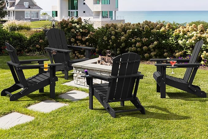 SERWALL HDPE Folding Adirondack Chair - Image 7