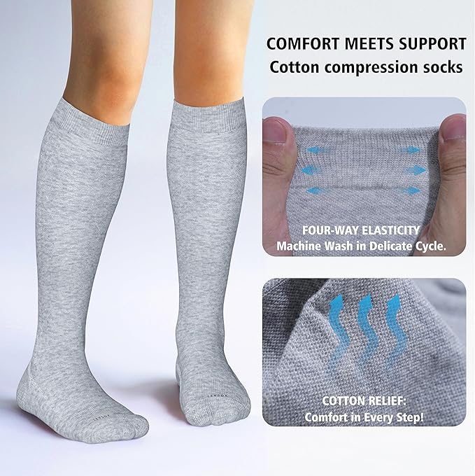 LEVSOX Thick Cotton Compression Socks - Image 3